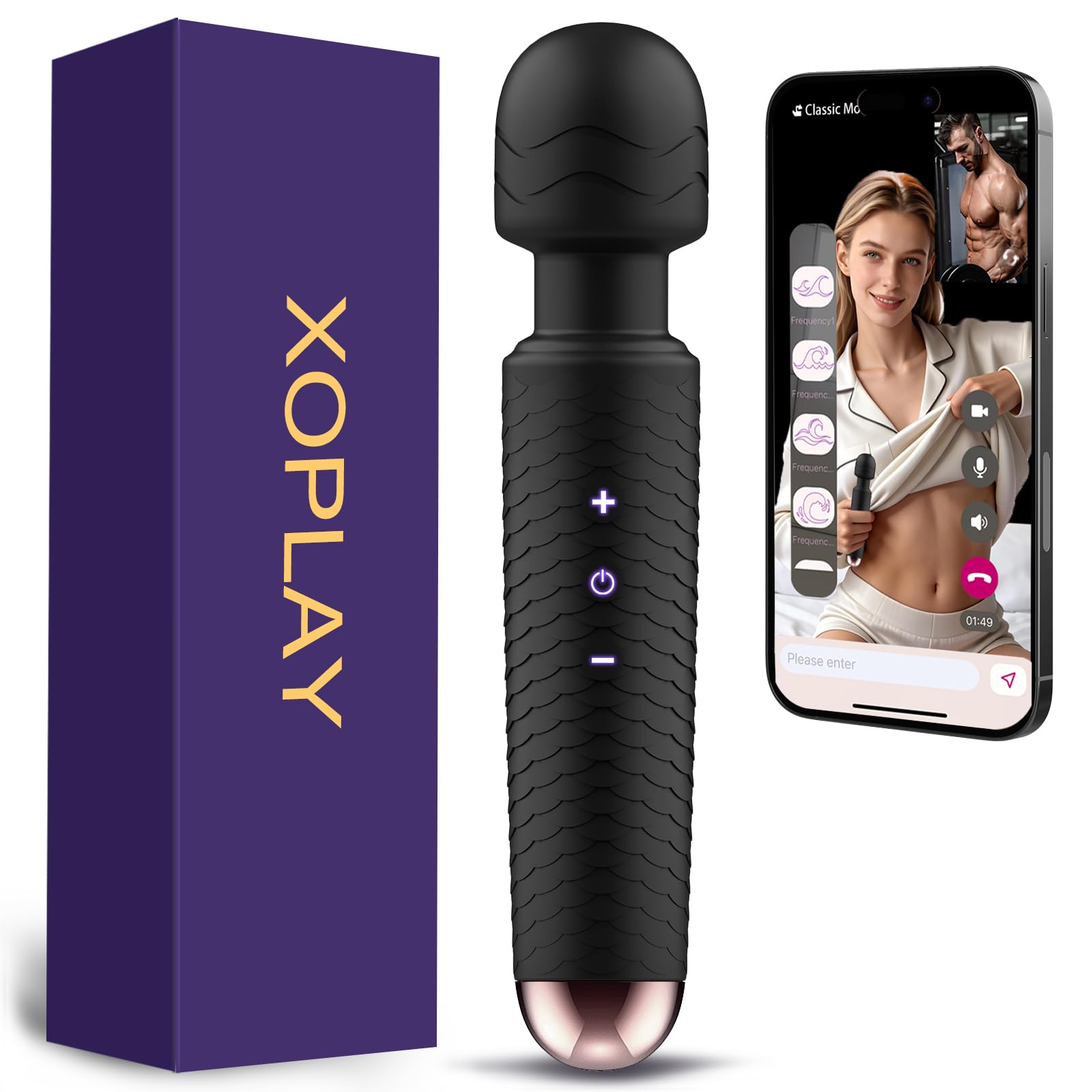 G Spot Vibrator Sex Toys for Women, APP Control Rechargeable Vibrating Dildo Wan