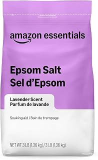 Amazon Essentials Epsom Salt Soaking Aid, Lavender Scented, 3 Pound, 1-Pack (Previously Amazon Basics)