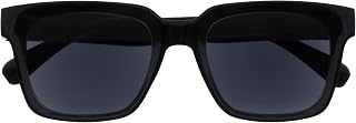 OPULIZE ERA Reading Sunglasses, Anti-Glare Anti-Glare UV400 Protection Oversized Rectangle Frame, Spring Hinges, 1 Pack - Black, One Size