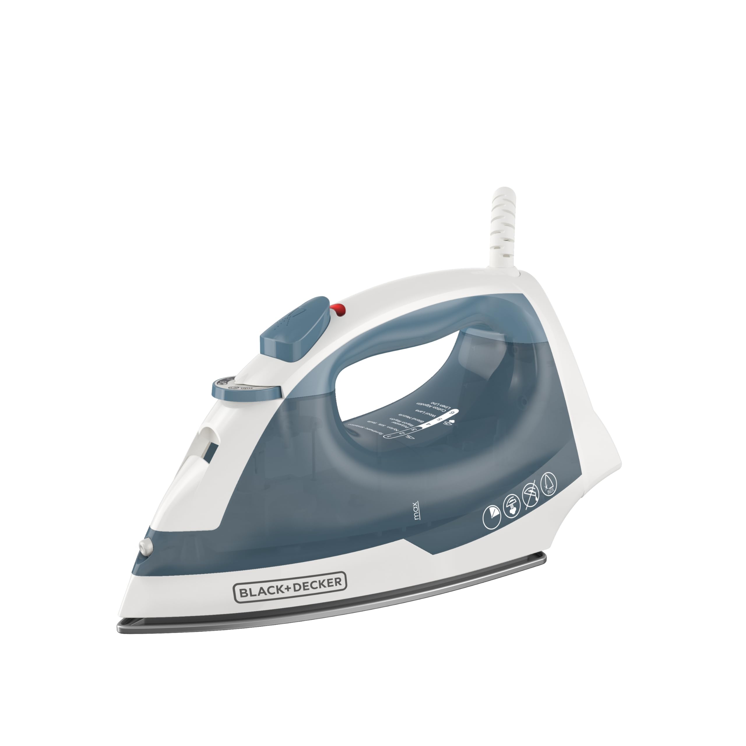 BLACK+DECKER Easy Steam Compact Iron for Clothes, Automatic Shutoff, Nonstick Pl