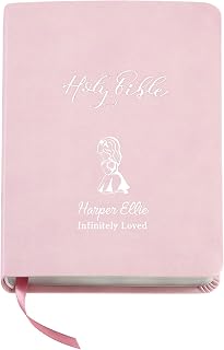Let's Make Memories Personalized Children's Bible - Engraved with Name - Religious Keepsake - Baptism, Communion, Confirmation - for Girl, Baby, Kids - Easter Basket Stuffer - Create Your Own - Pink
