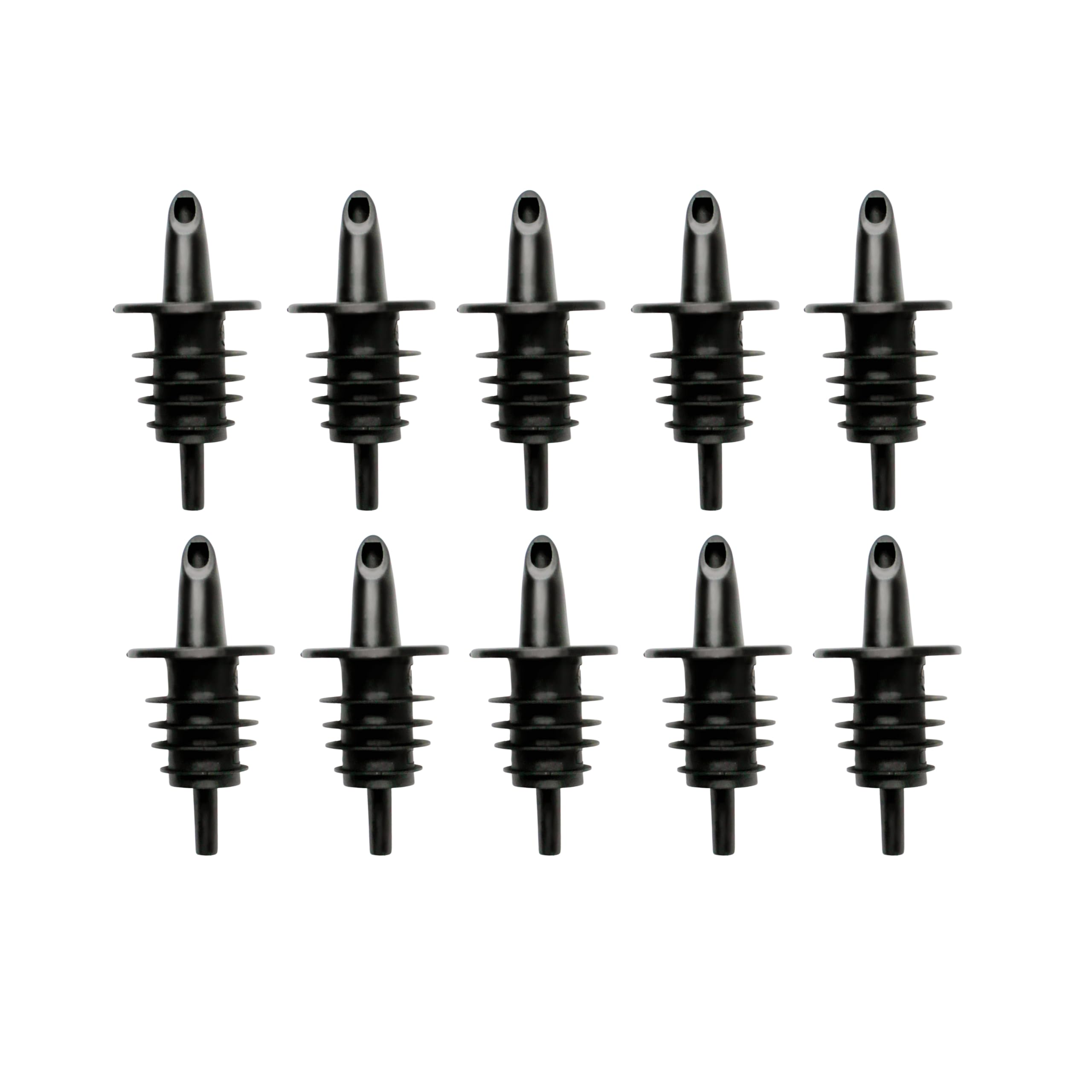 Hawaiian Shaved Ice Syrup Precise Control Bottle Pourers, 10-Pack | Professional