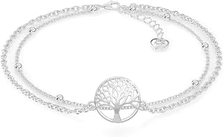 SERASAR Infinity Anklet for Ladies, 925 Sterling Silver
