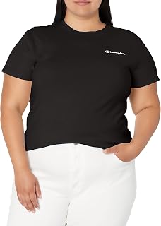 Champion Women’s Classic Short Sleeve Graphic T-Shirt, Standard Fit, Script Logo