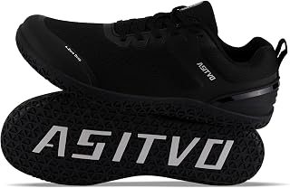 ASITVO Wide Barefoot Shoes Men Gym Zero Drop Sole Minimalist Cross Trainer Width Toe Box Sneakers Grounding Knit No-Sew Upper TPU Toe and Heel Colorful