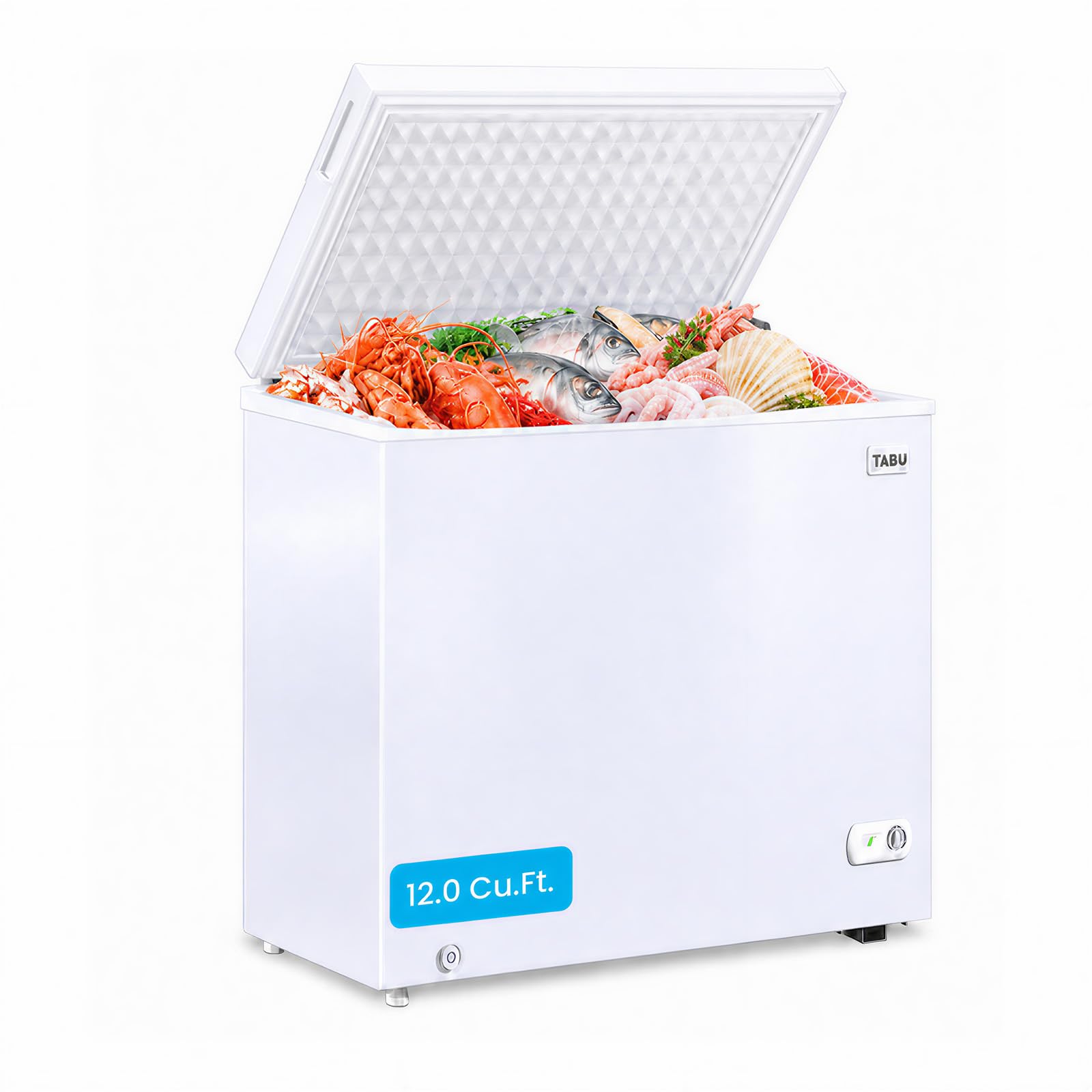 TABU 12.0 Cubic Feet Chest Freezer, Large Freestanding Deep Freezer, White | Com