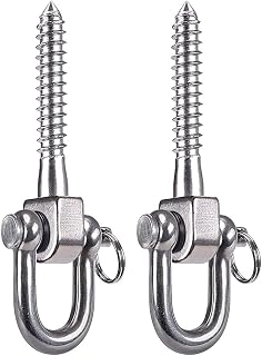 SELEWARE Swing Hangers Swing Set Hooks Stainless Steel Hammock Hooks for Porch Swing, Hammock Chair, Heavy Bag, Yoga Silk, Suspension Straps, Gymnastics Rings