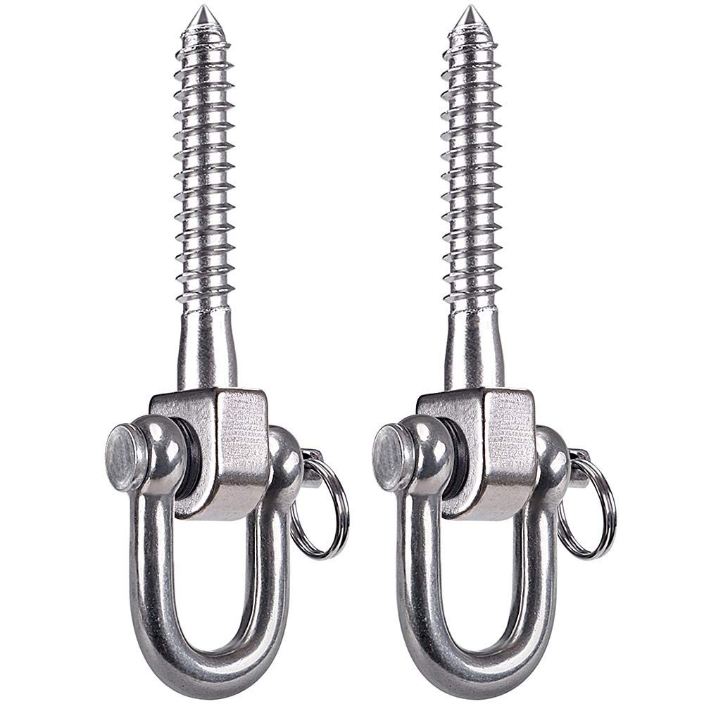 SELEWARE Swing Hangers Swing Set Hooks Stainless Steel Hammock Hooks for Porch S