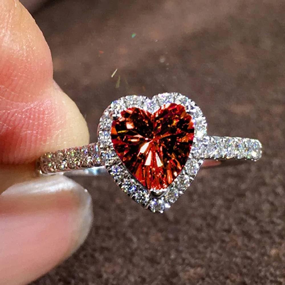 Bagues de luxe en forme de cœur CZ pour femmes accessoires de mariage