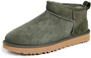 UGG Ultra Mini Classic Leather Ankle Boots Green