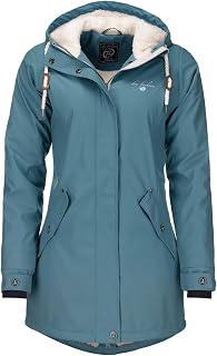 Dry Fashion Malmö Women's Waterproof Hooded Jacket Long Windproof Waterproof Teddy Fleece Lined