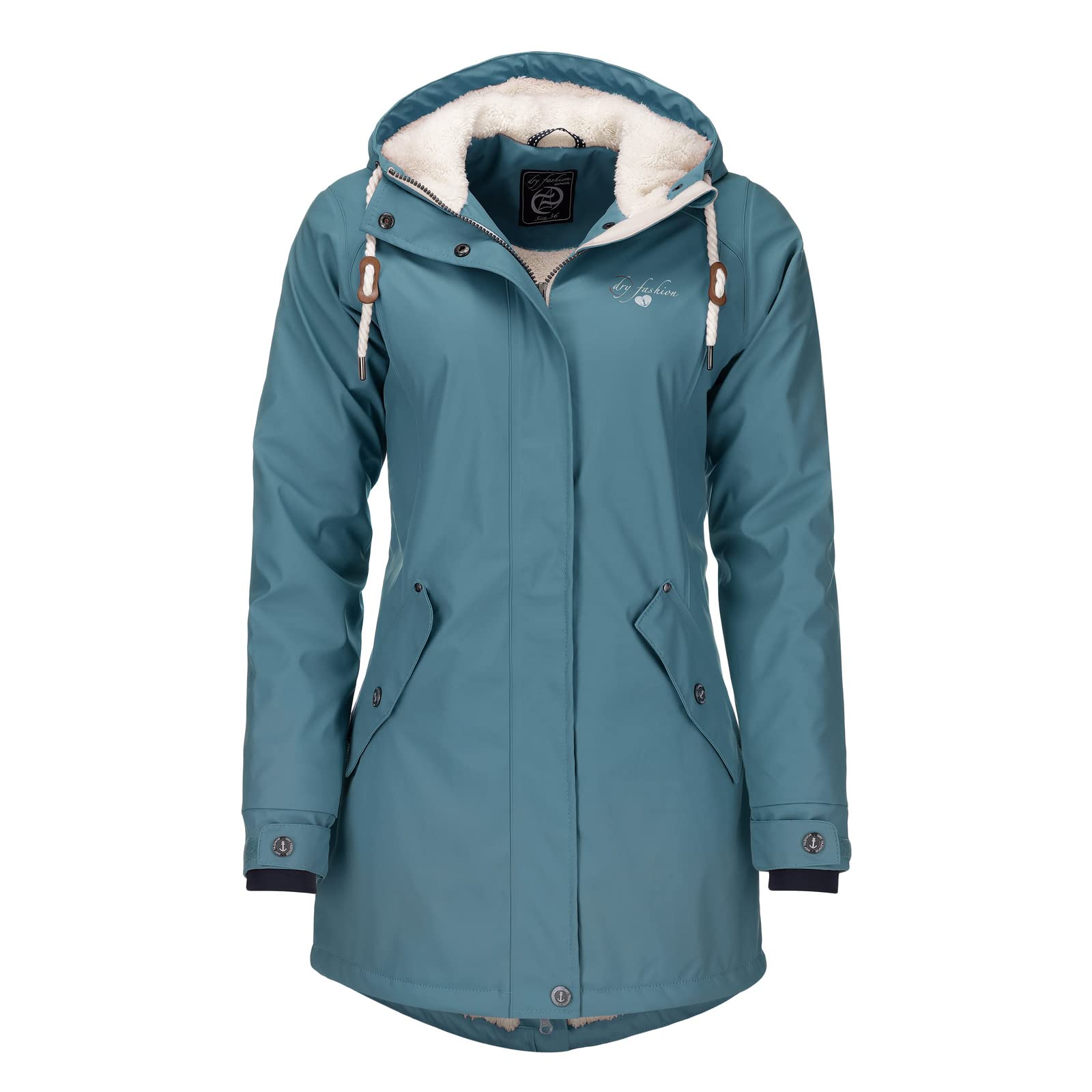 Dry Fashion Malmö Women's Waterproof Hooded Jacket Long Windproof Waterproof Ted