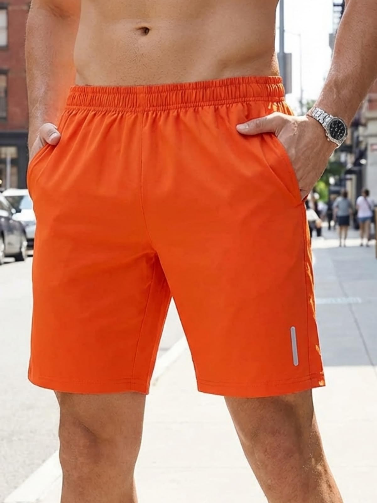 Mens Lightweight Quick Dry Sports Shorts with Pockets Gym Running Shorts