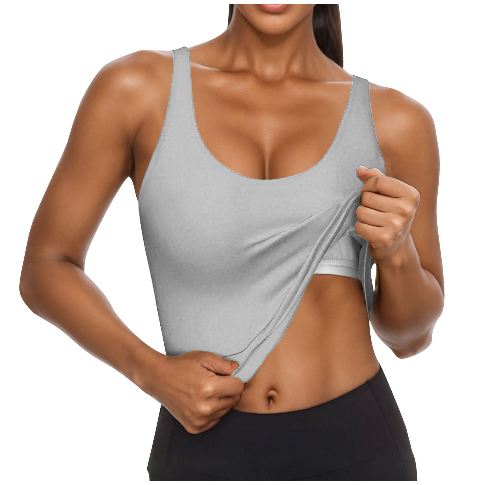 Women's Sleeveless Crew Neck Solid Color Top – Simple and Elegant Workwear Style
