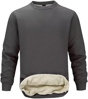 Men's Fleece Sweatshirt Winter Round Neck Sweater