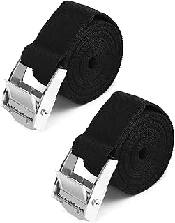 QWORK Safety Lashing Kit, Battery Box Retaining Strap Kit Large Retaining Strap for Batteries, Coolers and Fuel Tanks, Effectively Prevents Equipment from Slipping