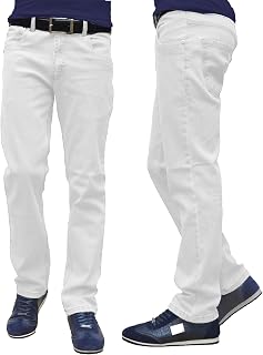 Men's Slim Fit Jeans, Classic Straight Leg Denim Trousers, Comfortable Casual Jeans for Work, Travel, Weekend Wear, Smart Casual Style & Everyday Casual Use
