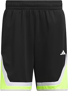 adidas Mens Pro Block Shorts Basketball Casual Bottoms Casual Moisture Wicking - Red