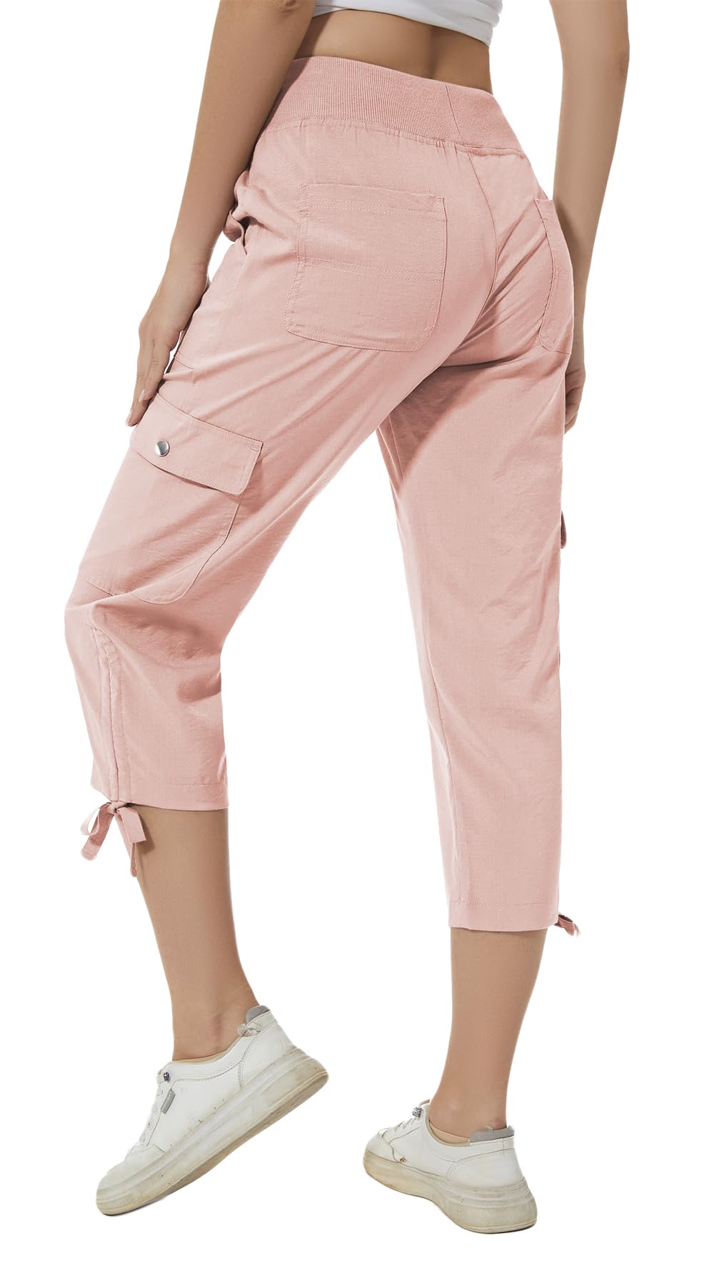 Huayuzh womens cargo cropped pants 3/4 pants summer cargo pants lightweight brea