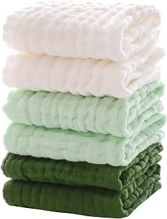 Cotton Cloths, Face Cleaning Cloths, Small Bath Towels, Pack of 6, 12" x 12"