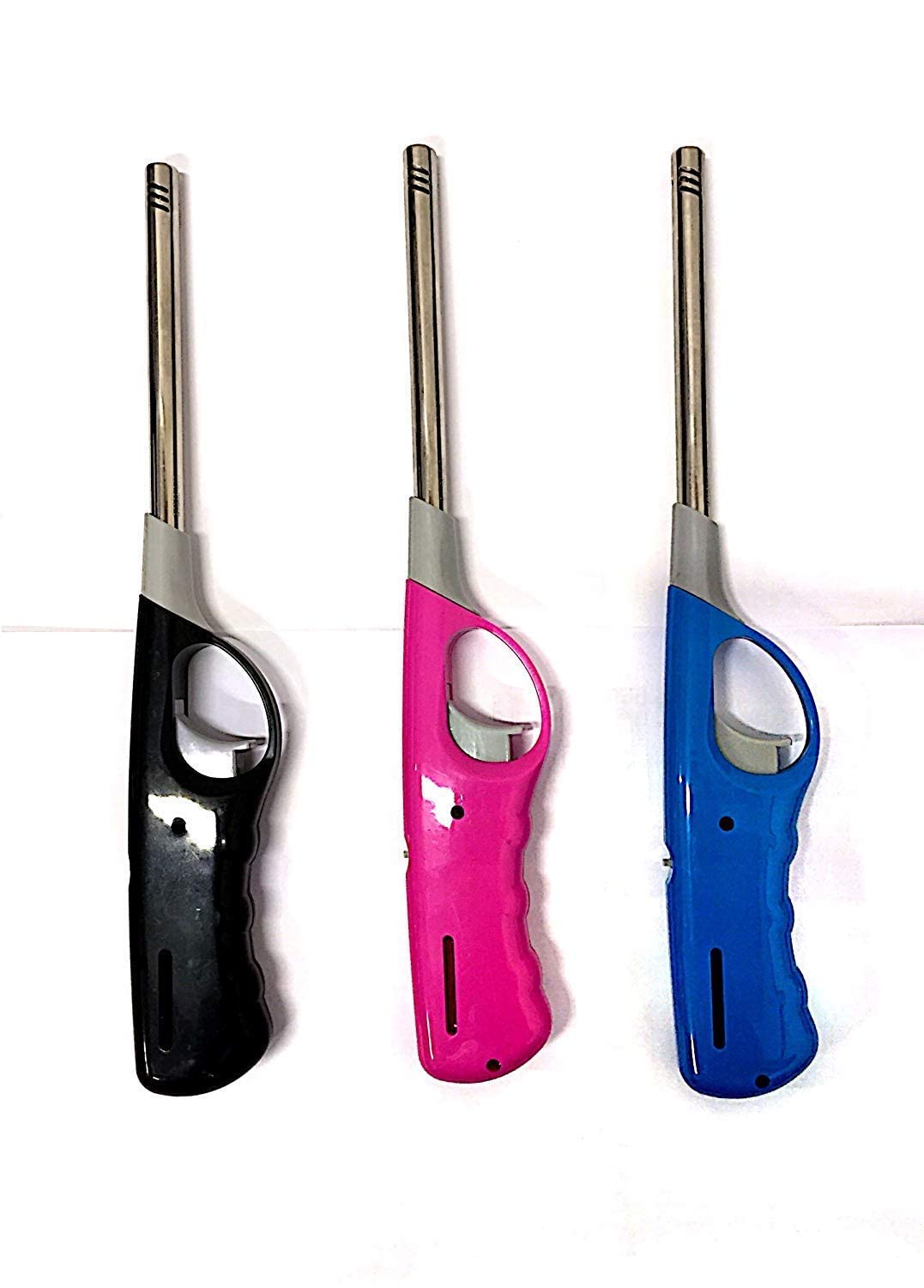 KARAN KING® Pack of 3 Refillable Safety Gas Candle BBQ Fire Lighter Plastic 27 c