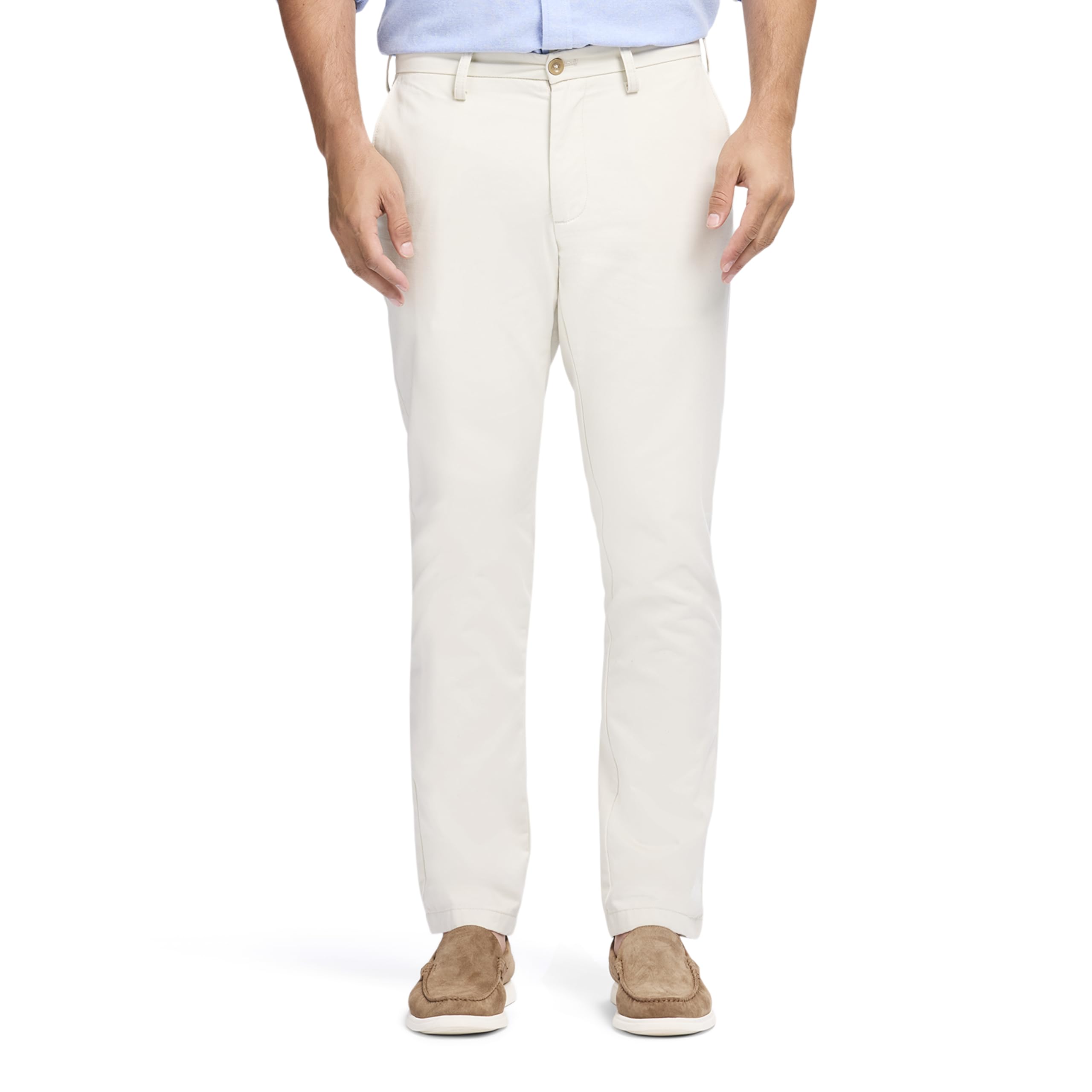 Izod Men's American Chino Flat Front Straight Fit Pant