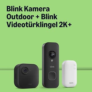 Blink - Camera Outdoor 4 + Blink Video Doorbell 2K+ (Battery, Latest Gen.) | Wireless Intelligent HD Security Camera | 1 Camera System with Included Sync Module Core | IP65