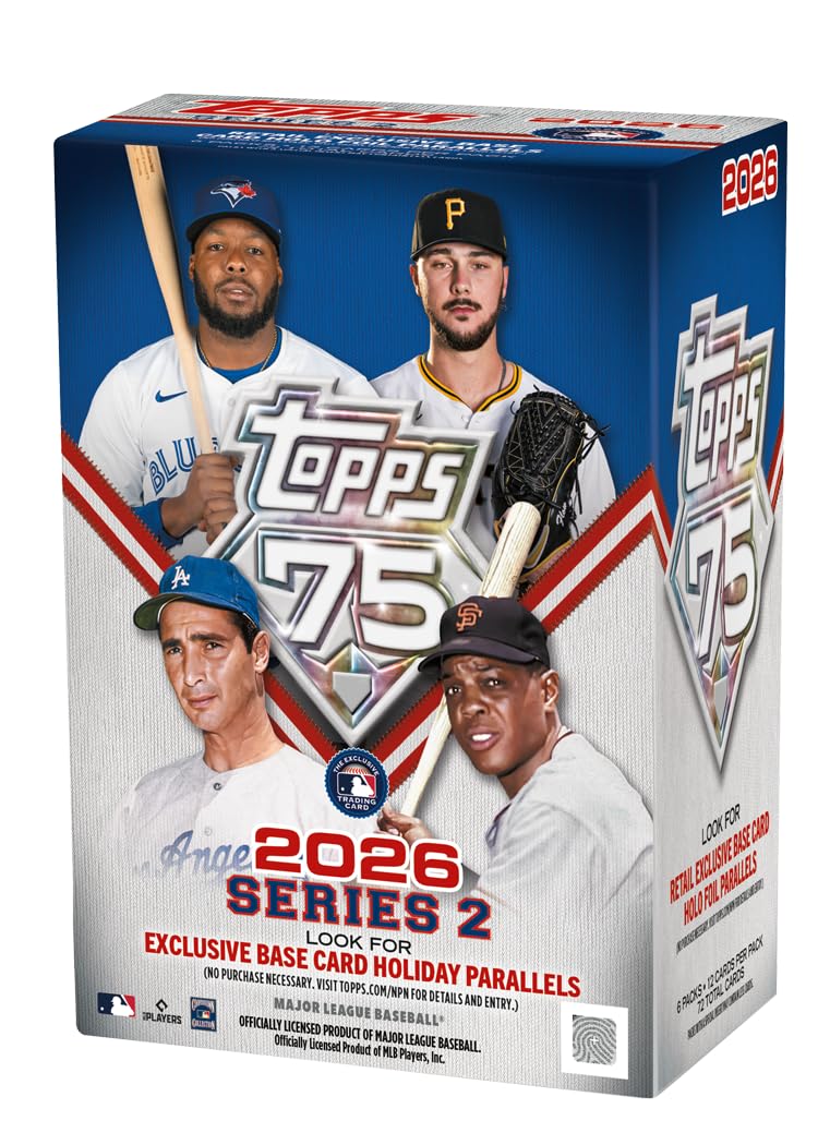 2026 Topps Series 2 Baseball Blaster Trading Card Box (3 Holiday Base Card Varia