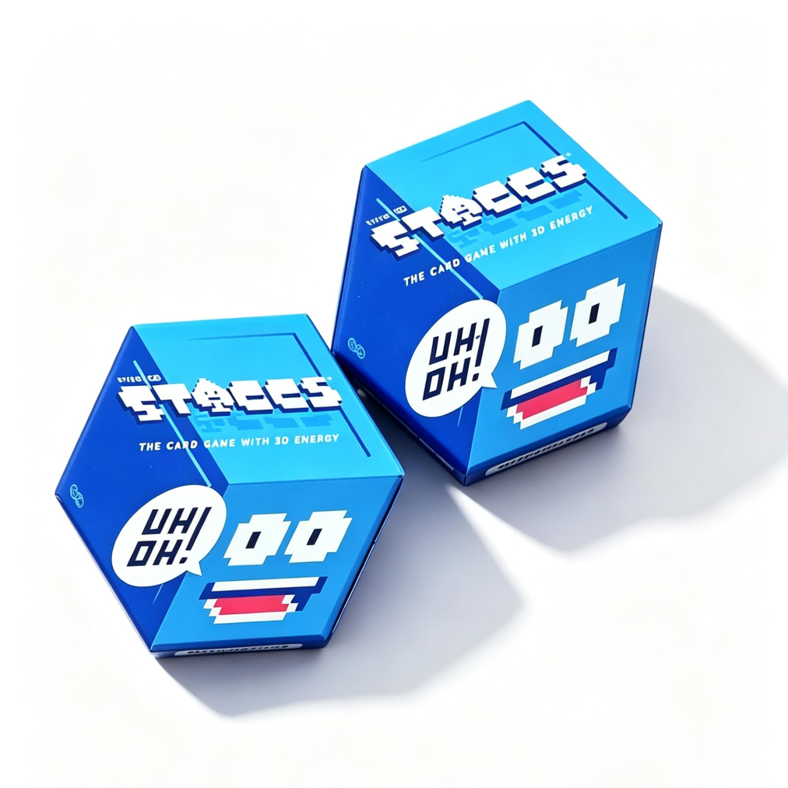 3D Illusion Stack Card Game, Fast-Paced Strategy Game for 2-10 Players | 3D Opti