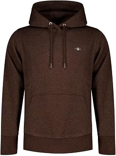 GANT Men's Hooded Sweatshirt Pullover Normal, Black