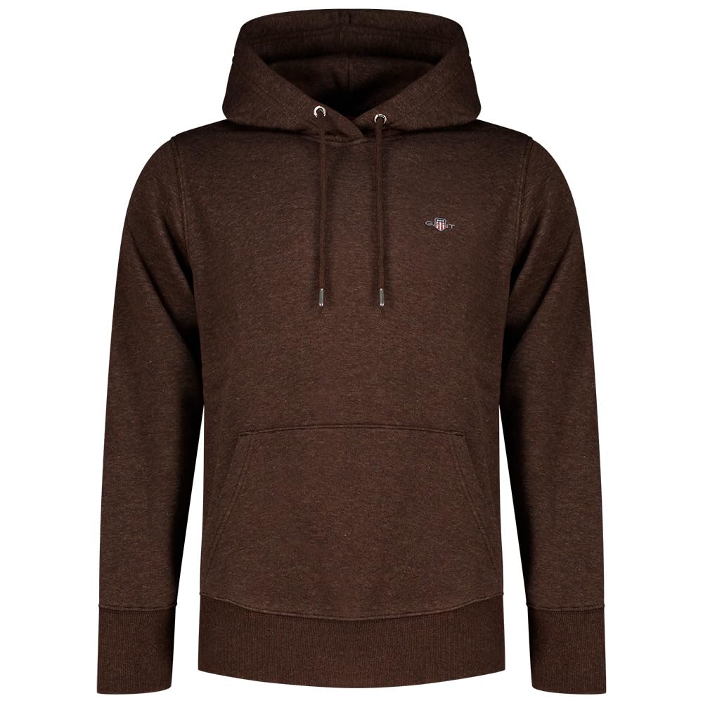 GANT Men's Hooded Sweatshirt Pullover Normal, Black