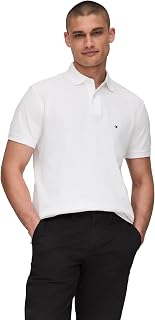 Tommy Hilfiger Adaptive Short Sleeve Polo Shirts In Classic Fit with Stretch and Organic Pique Cotton Short Sleeve Polo Shirt in Classic Fit with Organic Stretch Pique Cotton Men (Pack of 1)