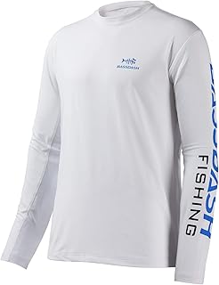 Bassdash Fishing T-Shirt Fishing Long Sleeve Water UPF 50+ Shirt Rash Guard Fishing Clothing UV Sun Protection