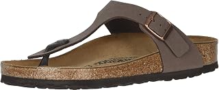 Birkenstock, Womens, Gizeh - Birko-Flor™ & Birkibuc™, Mocha Birkibuc™, 7-7.5 Medium