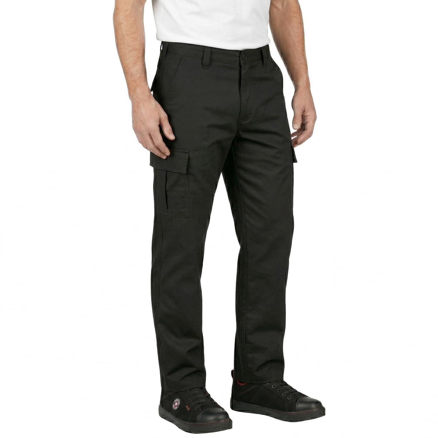 Lee Cooper Men's Cargo Trousers with Multi Pocket Easy Care Safety Workwear Pant