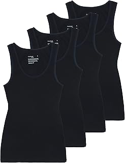 Comfneat Women's 4-Pack Slim-Fit Vests Casual Tanks Comfy Undershirts