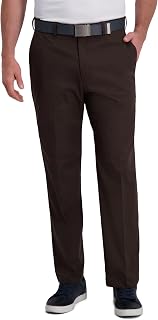 Haggar Mens Active Series Slim Fit Flat Front 5-Pocket Tech Pant
