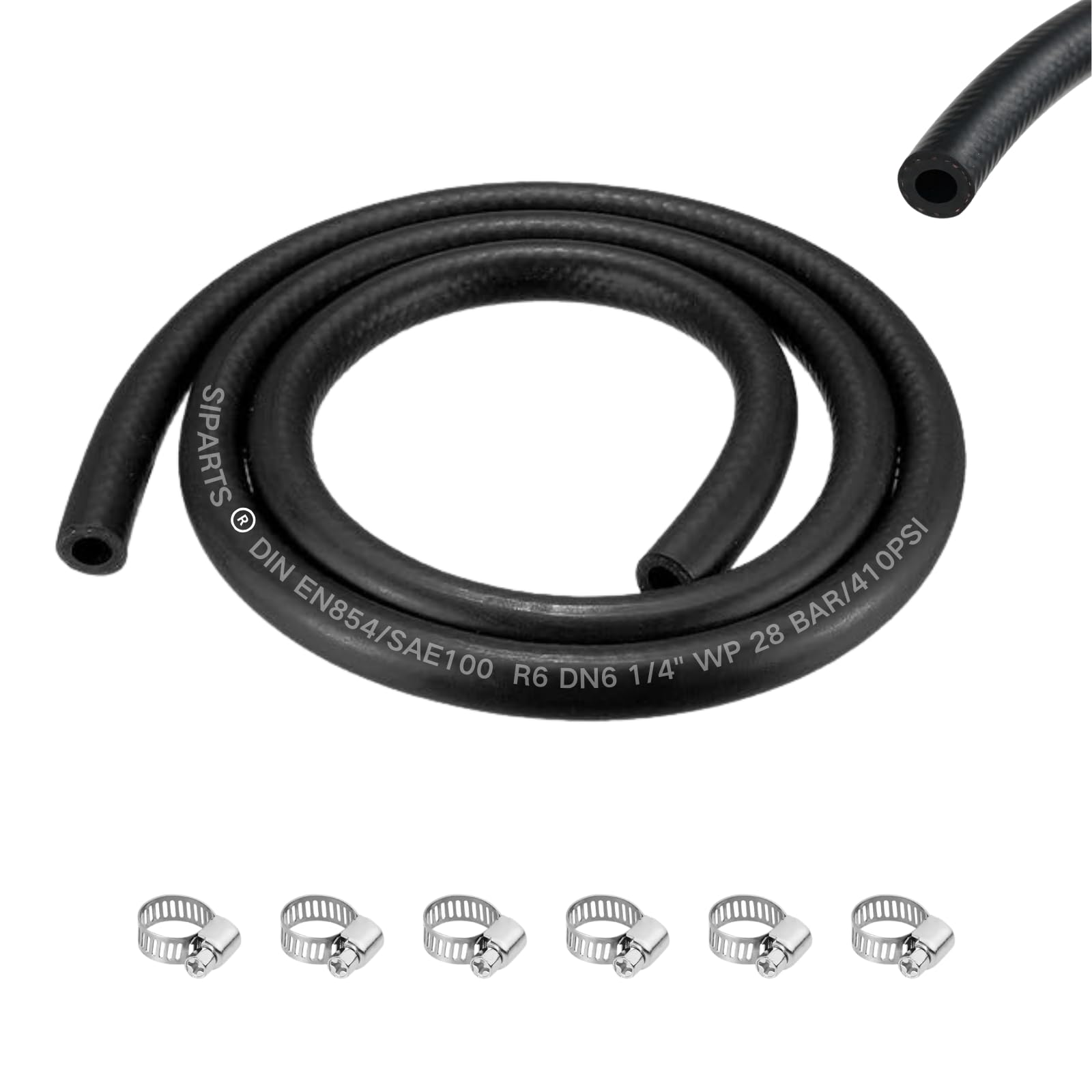 6mm Fuel Line Hose, 3.28Ft 1/4 Inch Inner Diameter Fuel Line Set, 1 Meter Fuel P