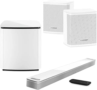 Bose Home Theater System Smart Ultra Dolby Atmos Soundbar, Bass Module 700 2X Wireless Surround Speaker, (White)