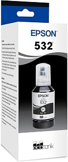 EPSON 532 EcoTank Ink Ultra-high Capacity Bottle Black (T532120-S) Works with ET-M2170, M3000, M3170, M1000, M1170