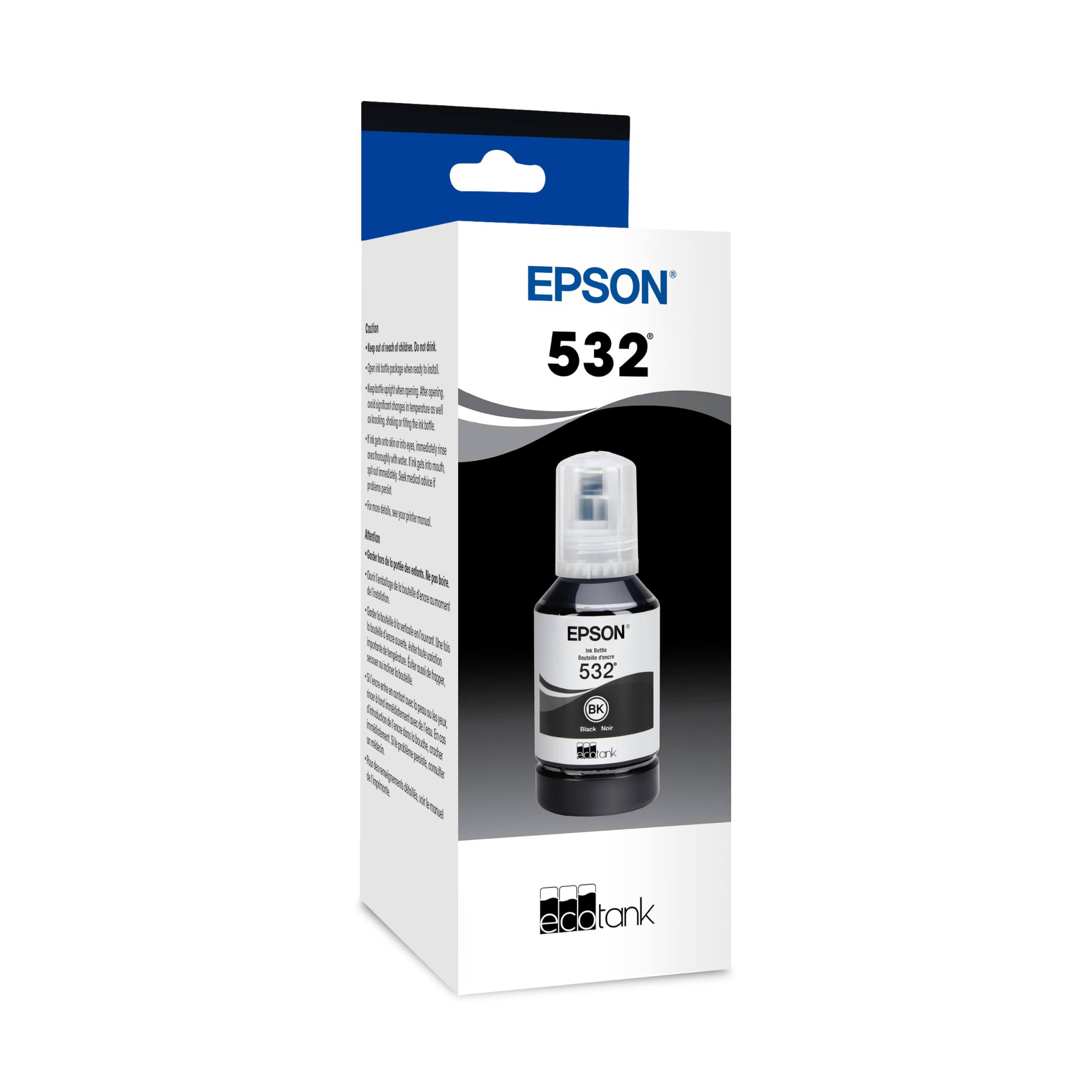 EPSON 532 EcoTank Ink Ultra-high Capacity Bottle Black (T532120-S) Works with ET