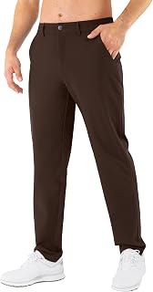 Mens Golf Pants Stretch Classic Fit Dress Pants 30"/32"/34" Quick Dry 6 Pockets Water-Resistant Casual Trousers
