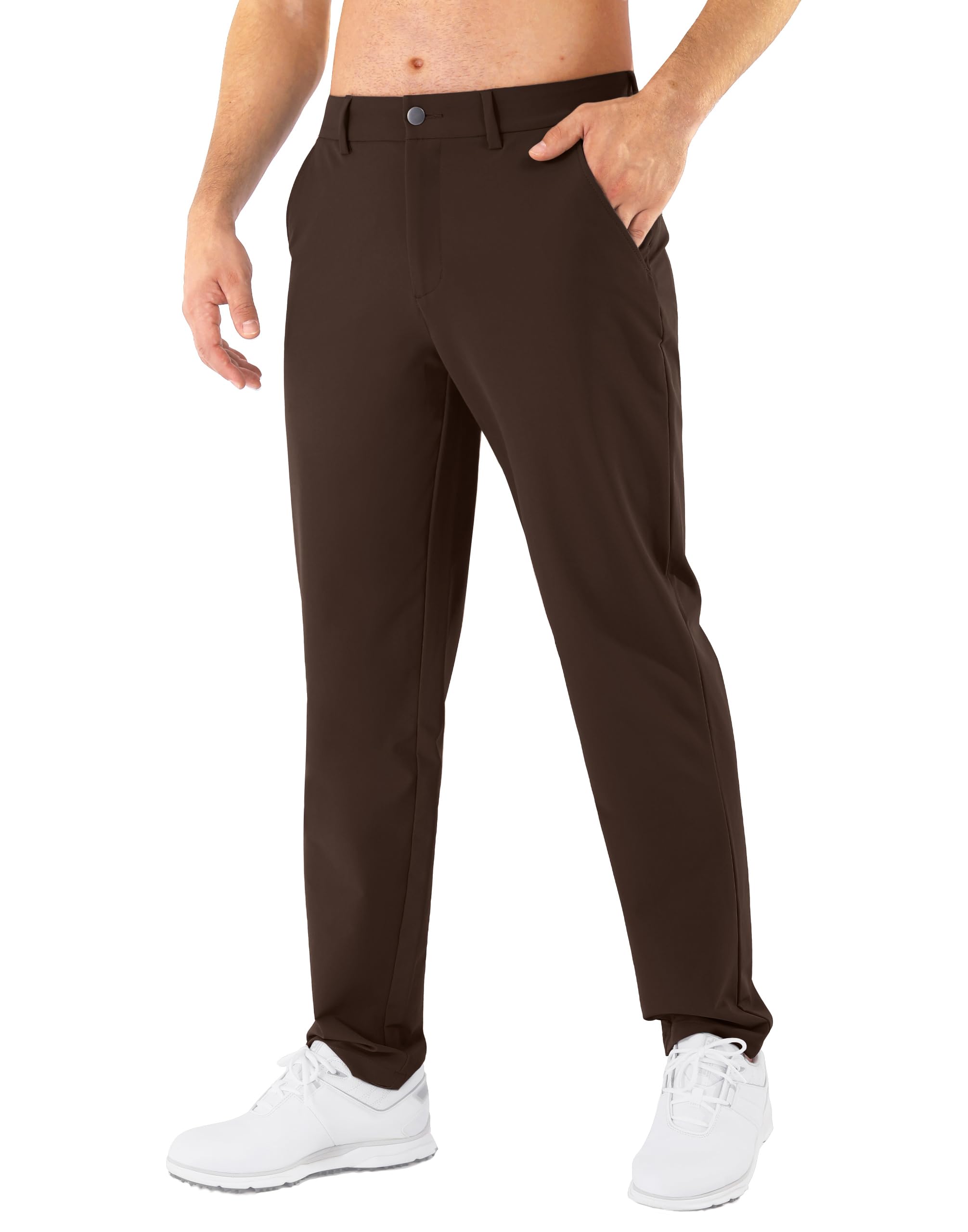 Mens Golf Pants Stretch Classic Fit Dress Pants 30"/32"/34" Quick Dry 6 Pockets 