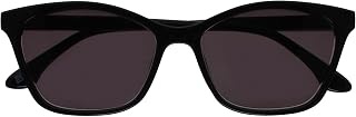 OPULIZE KAT Solar Reading Glasses - Stylish Cat's Eye Frame - Men and Women - Spring Hinges, 1 Pack - Black