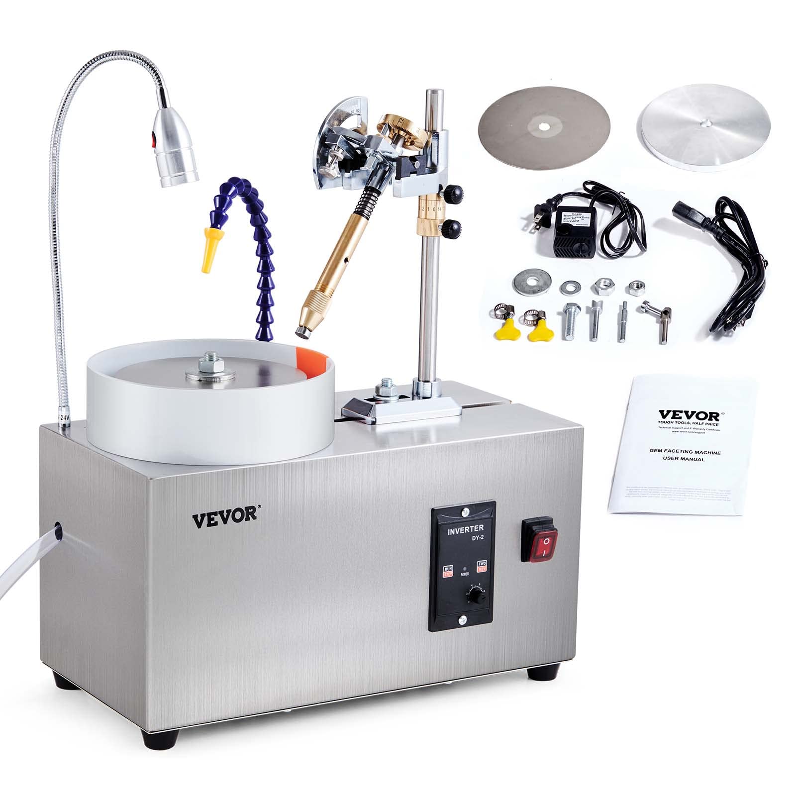 VEVOR Gem Faceting Machine, 180W Jade Grinding Polishing Machine 0-2980RPM Adjus