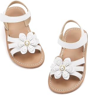 Felix & Flora Toddler Girl Sandals - Little Girl Easter Dress Shoes Lightweight Open Toe Beach Holiday Flats