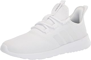 adidas Cloud Foam-Pure Running Shoe, White/White/Silver Metallic, 6 US Unisex Big Kid