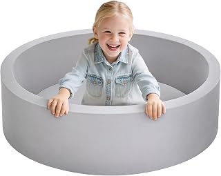 Wilwolfer Foam Baby Ball Pit for Toddlers: Large Ball Pits for Babies | Soft Memory Sponge Foam, Indoor Outdoor Play Ball Pit, Kids Ball Pool, Gift Toys for Boys & Girls, Balls NOT Included