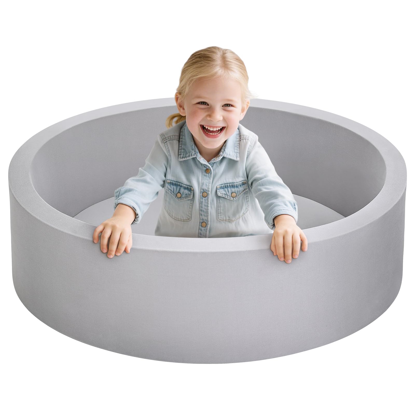 Wilwolfer Foam Baby Ball Pit for Toddlers: Large Ball Pits for Babies | Soft Mem