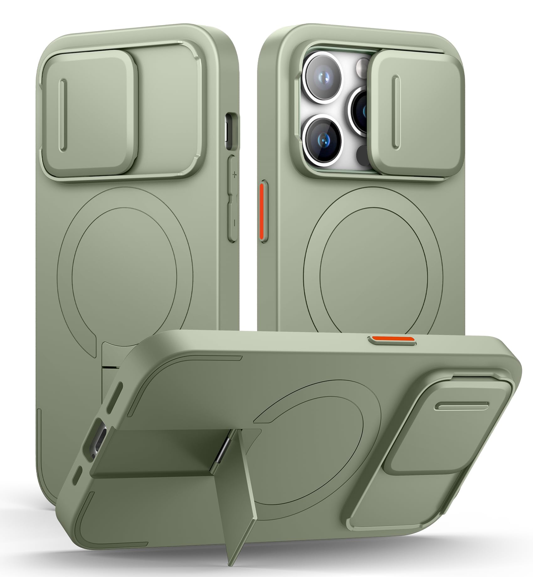SURITCH for iPhone 14 Pro Case with Magnetic Camera Slide Cover and Adjustable K